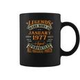 45Th Birthday Gift Legends Born In January 1977 45 Years Old Coffee Mug