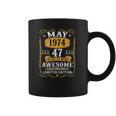 47 Years Old Gifts Vintage May 1974 47Th Birthday Gift Coffee Mug