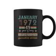 50Th Birthday Gift 50 Years Old Retro Vintage January 1972 Coffee Mug