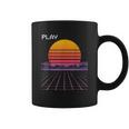 80S Grid Sunset Vaporwave Synthwave Outrun Coffee Mug