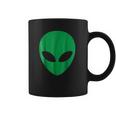 Alien Head Green Alien Grey Coffee Mug