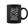 American Flag Blue Thin Line Apparel Advocate Police Coffee Mug