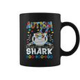 Autism Shark Doo Doo Doo Autism Awareness Puzzle Pieces Graphic Design Printed Casual Daily Basic Coffee Mug