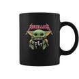 Baby Yoda Hug Metallica Coffee Mug