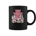 Bat Cat Kawaii Pastel Goth Cute Skulls Gift Cat Lover Men Women T-Shirt Graphic Print Casual Unisex Tee Coffee Mug