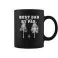 Best Dad By Par Disc Golf Dad Father Funny Frisbee Golf Coffee Mug