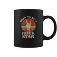 Born To Be Rock Star Hand Horns Vintage Retro Coffee Mug