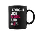 Breast Cancer Awareness I Fought Like A Girl And Won Women V2 Men Women T-Shirt Graphic Print Casual Unisex Tee Coffee Mug