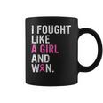 Breast Cancer Awareness I Fought Like A Girl And Won Women V4 Men Women T-Shirt Graphic Print Casual Unisex Tee Coffee Mug