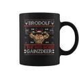 Brodolf The Red Nose Gainzdeer Gym Ugly Christmas Sweater Coffee Mug