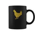 Chicken Ladies Glitter Print Chicken White Tee Top Coffee Mug