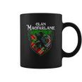 Clan Macfarlane Surname Scottish Tartan Lion Rampant Crest Coffee Mug