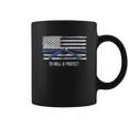 Distressed Police Thin Blue Line Jiu Jitsu Coffee Mug