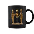 Egyptian Trinity Golden Horus Osiris And Isis Statue Coffee Mug