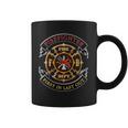 Firefighter Biker Logo First In Last Out Coffee Mug