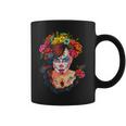 Flowers Sugar Skull Day Of The Dead Dia De Muertos Womens Coffee Mug