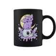 Funny Kawaii Pastel Goth Cute Creepy Witchy Cat And Skull Men Women T-Shirt Graphic Print Casual Unisex Tee Coffee Mug