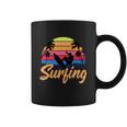 Funny Retro Surfing Logo Coffee Mug