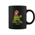 Funny Sloth Riding Turtle Pura Vida Costa Rica Coffee Mug