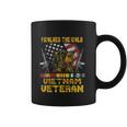 Funny Vietnam Veteran With Us Flag Gift With Combat Boots Patriotic Gift Coffee Mug