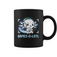 Gamesolotl Axolotl Video Gamer Kawaii Pastel Goth Anime Boys Graphic Design Printed Casual Daily Basic Coffee Mug