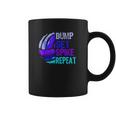 Girls Volleyball Bump Set Spike Repeat Blue Purple Teen Gift Coffee Mug