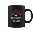 Grandma Bear Three Cubs Red Plaid Grandma Christmas Coffee Mug