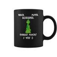 Grinch Funny Win Christmas Rock Paper Scissors Coffee Mug