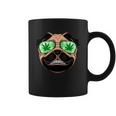 High Off Weed Smiling Pug Coffee Mug