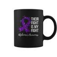 Their Fight Is My Fight Purple Ribbon Alzheimer Coffee Mug