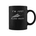 Im Just Plane Crazy Funny Paper Plane Aviation Humor Pilot Coffee Mug