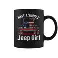 Just A Simple Jeep Girl American Flag 4Th Of JulyCoffee Mug