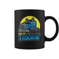 Keep On Truckin Truck Driver Retro Trucking Vintage Trucker Coffee Mug