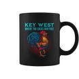 Key West Florida Where The Cocks Run Free Coffee Mug