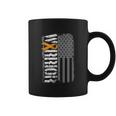 Kidney Warrior Sideways Awareness Ribbon Usa Flag Coffee Mug