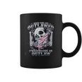 Leather Supreme Patriotic Outlawed Skull Denim Cutoff Biker Coffee Mug