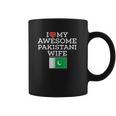 I Love My Awesome Pakistani Wife Flag Heart Coffee Mug