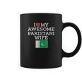 I Love My Awesome Pakistani Wife Flag Heart For Husband Coffee Mug