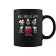 What Makes Snoopy Happy Coffee Mug