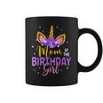 Mom Of The Birthday Girl Flower Unicorn Coffee Mug