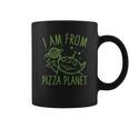 Neon Green Alien Pizza Planet Coffee Mug