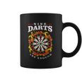 Nine Darts Are Enough Dartboard In Flames Coffee Mug