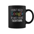 I Do Not Need Google My Wife Knows Everything Coffee Mug