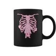 Pink Ribs Bat Pastel Goth Halloween Kawaii Skeleton Witch Coffee Mug