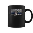 Police K9 Unit Thin Blue Line Flag German Shepherd Coffee Mug