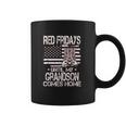 Red Fridays Until My Grandson Comes Home Military Coffee Mug