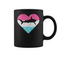 Retro Vintage Mako Shark Heart Gift Coffee Mug