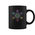 Sacred Geometry Yoga Metatrons Cube Rainbow Coffee Mug