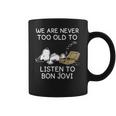 Snoopy We Are Never Too Old To Listen To Bon Jovi Coffee Mug