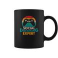 Social Distancing Expert Gaming Vintage Video Gamer Gift Coffee Mug